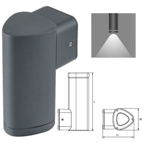 Elmark LED kültéri, falon kívüli lámpatest, sötétszürke, 210 lm, 4000-4300 K, 3 W termék fő termékképe