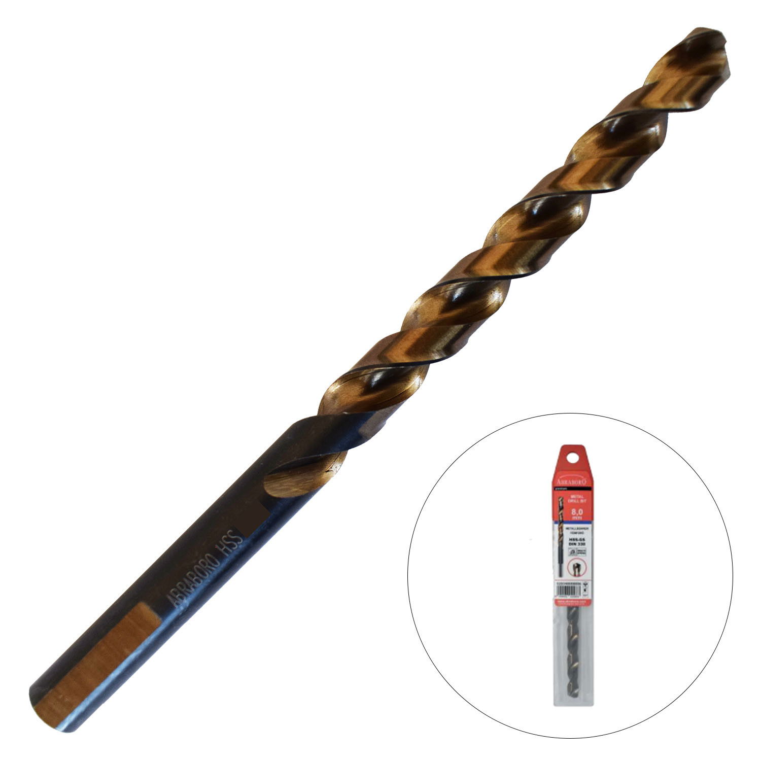 Abraboro 8 x 117 / 75 mm MULTISPEED HSS-GS fémfúró háromszög szárral, EV-Pack termék fő termékképe