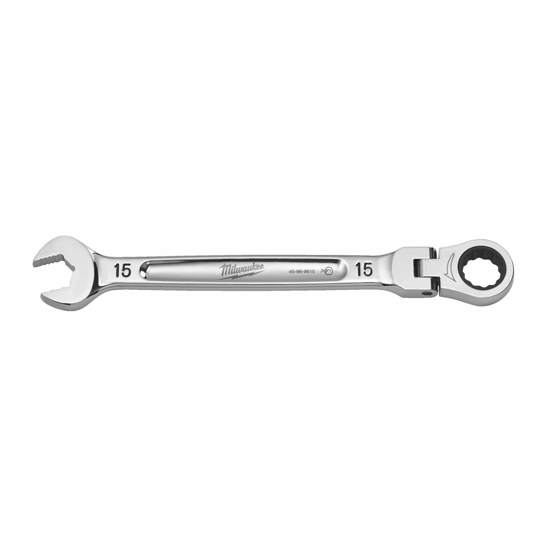 Milwaukee MAX BITE™ csuklós fejű racsnis csillag-villáskulcs, 15 mm termék fő termékképe