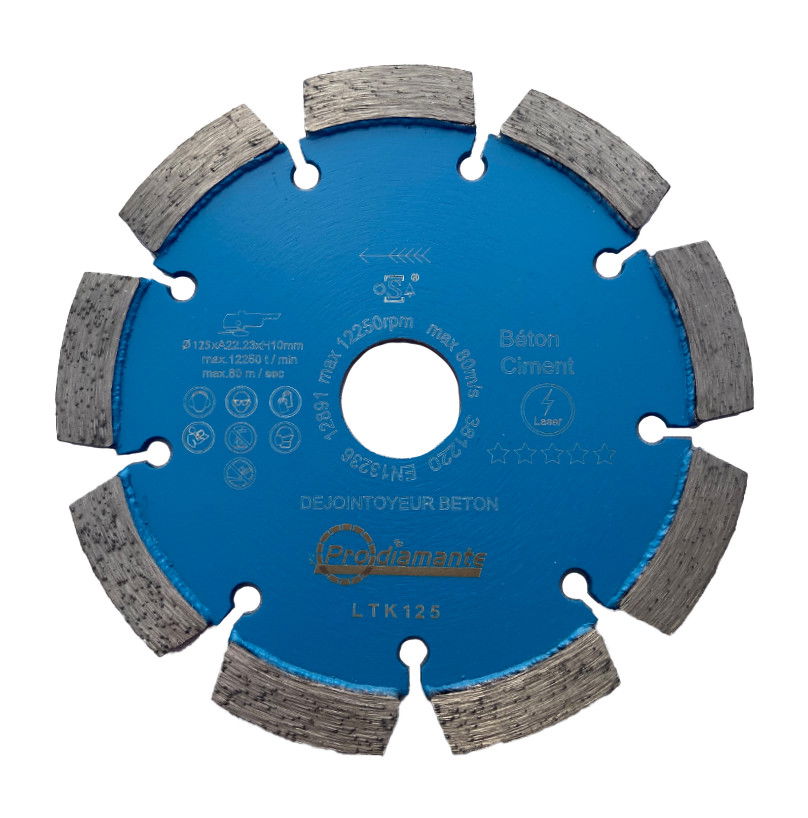 Prodiamante LTK125 széles hézagvágó gyémántkorong  Ø125mm, 6,35mm széles szegmenssel termék fő termékképe
